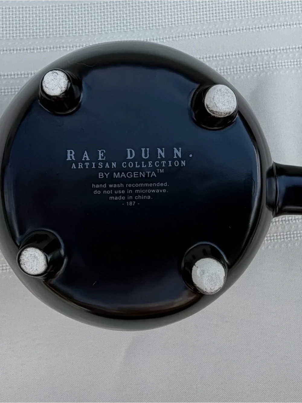 Rae Dunn BOO Halloween Cauldron Mug Black Footed Artisan Collection #187